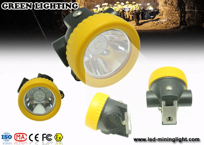 Material do PC pequeno toda em um mineiro de carvão Hard Hat Light com a bateria do íon de Li