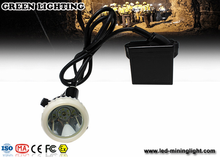 Mineração subterrânea conduzida de lâmpada de tampão com a bateria de lítio de 3.7V 6.6Ah, farol da mineração do diodo emissor de luz do Cree