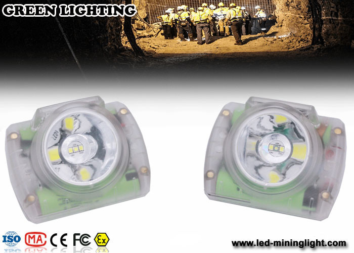 Faróis de mineração recarregáveis sem corda Cree Led, luz do capacete de mineiros de carvão à prova de explosões