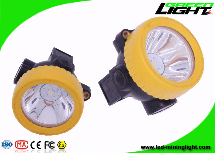 Luzes carbonosas da prova da água do IP 67, luz sem corda do capacete de mineiros do diodo emissor de luz da capacidade da bateria 2.2Ah