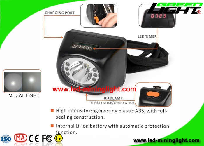 lâmpada principal IP67 da luz do tampão da mineração de 4.5Ah Digitas com as 18 horas que iluminam o tempo de trabalho