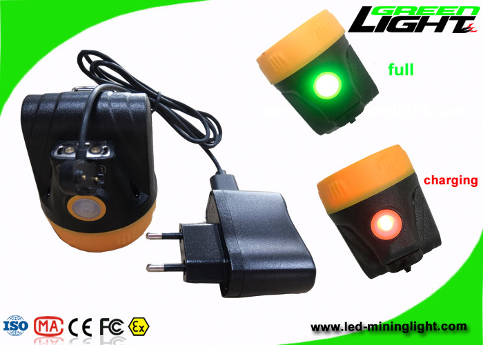 as luzes recarregáveis do diodo emissor de luz do capacete de segurança 3.7V, mineiros tampam o material sem corda do ABS das lâmpadas