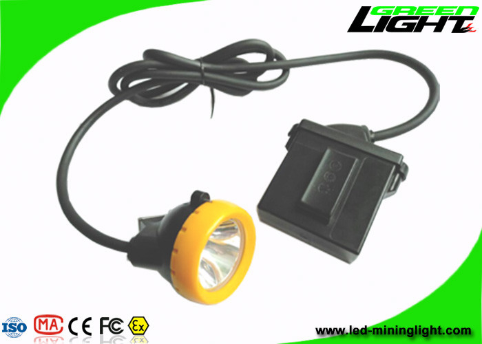 Lâmpada de tampão 7.8Ah dos mineiros da segurança Li - Ion Battery 10000 Lux High Beam Corded Type