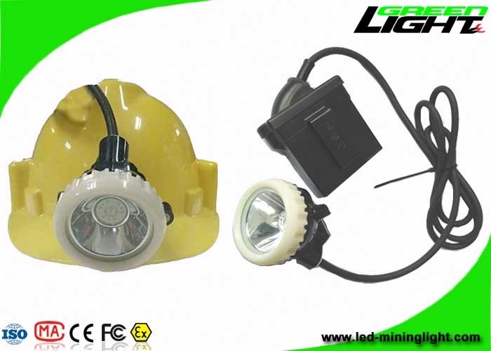 Capacidade amarrado da bateria do farol 10000lux 6.6Ah da luz da mineração do diodo emissor de luz do Cree do feixe alto