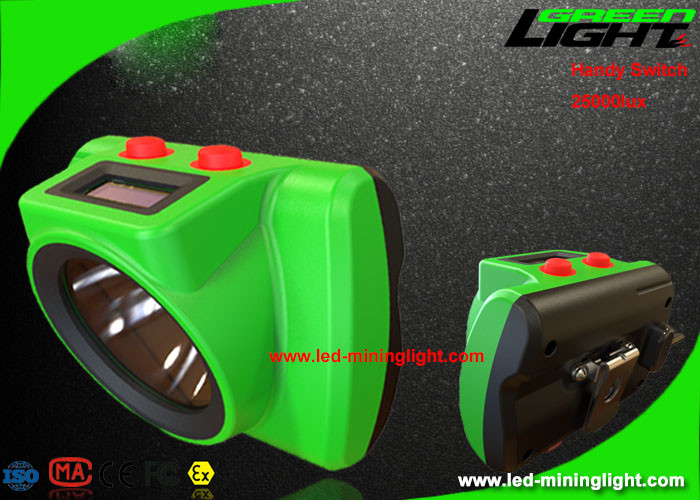 O capacete de segurança de mineração sem corda da lâmpada de tampão dos mineiros ilumina 25000 o fogo de Lux Waterproof IP68 - retardador