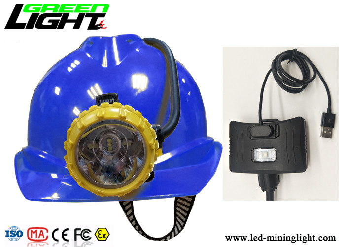 Modos de iluminação semi amarrados de Cap Lamp 15000lux 4 do mineiro com a lâmpada de advertência da baixa potência traseira