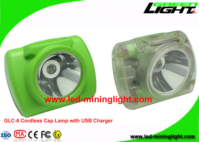 O capacete de segurança sem corda da mineração da lâmpada de tampão dos mineiros do diodo emissor de luz de Digitas ilumina a bateria de 13000Lux 6.8Ah