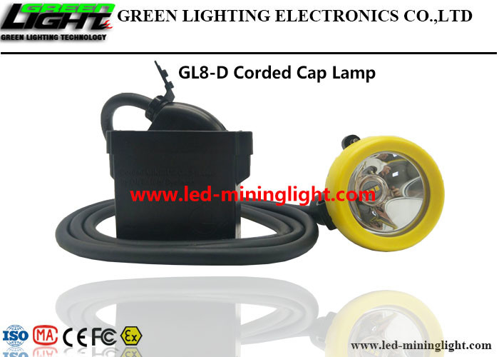 Lítio de pouco peso Ion With Silicon Button Cap da lâmpada de tampão 10000lux dos mineiros do diodo emissor de luz 7.8Ah