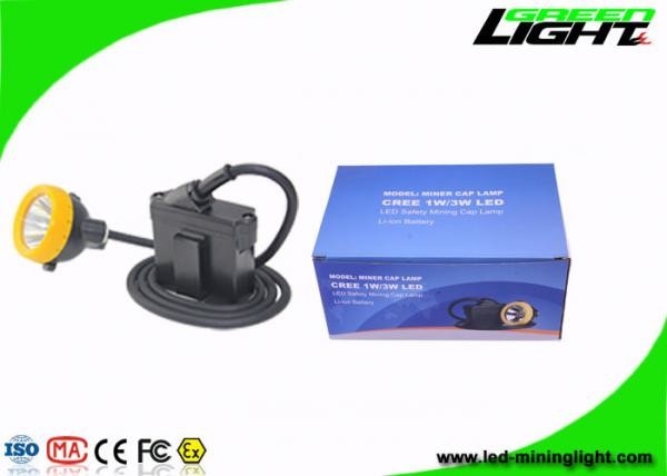 Bateria da mineração 10000lux 6.6Ah de Cree Source Cordless Cap Lamp com botão do silicone