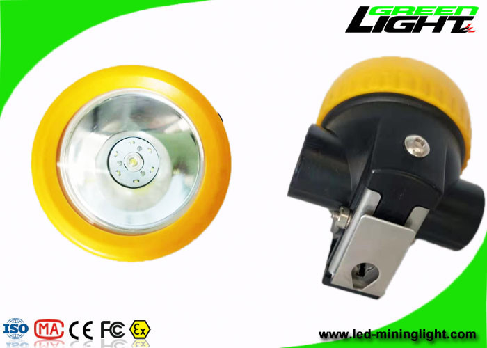 a luz portátil 96lum 5000Lux PTC da mineração do diodo emissor de luz 0.74W protegeu o farol recarregável do carboneto dos mineiros