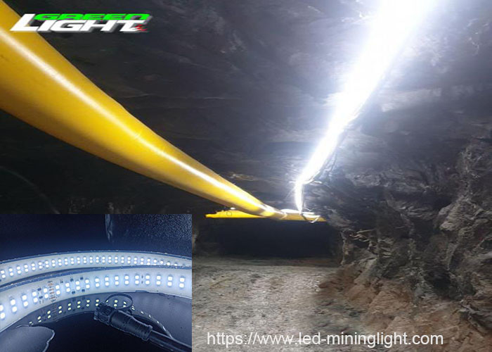 Luzes de tira flexível de LED AC110V 35W SMD2835 280LEDs tira de LED à prova d'água dupla fileira para túnel de mina subterrânea ao ar livre