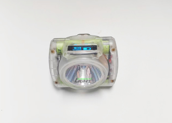 Ecrã OLED resistente a impactos Lâmpada de capacete LED sem fio 7AH 15000lux Luz de mineração de carvão IP68 à prova d'água